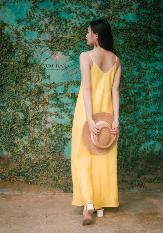 đầm linen, đầm dạ hội, thời trang nữ củ chi, thời trang linen củ chi