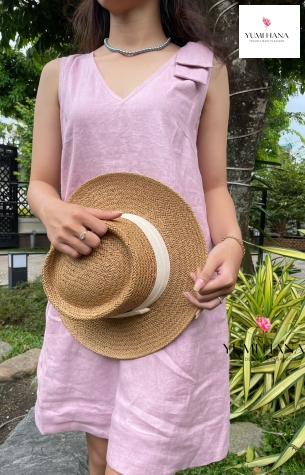 ĐẦM LINEN HỒNG VỚI THIẾT KẾ NỮ TÍNH, ĐIỆU ĐÀ Yumi Hana