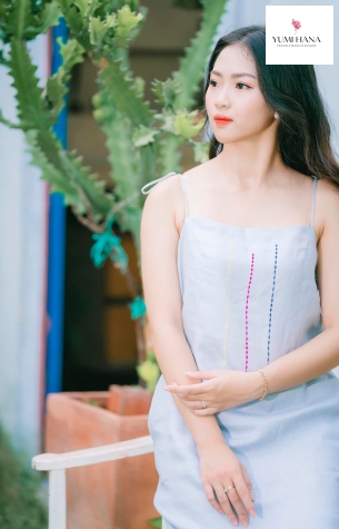 VÁY LINEN 2 DÂY BÚP BÊ Yumi Hana
