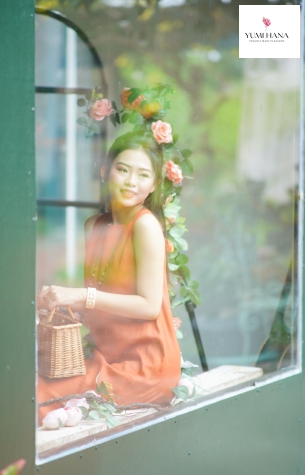 đầm nút suông đơn giản Yumi Hana