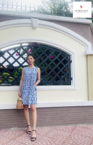 ĐẦM LINEN HOA VĂN ƯA NHÌN Yumi Hana