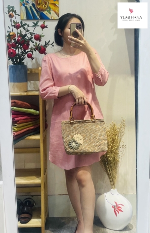 Đầm linen tay lỡ Yumi Hana  