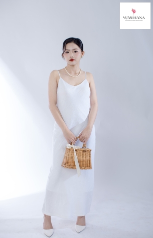 Đầm linen hai dây Yumi Hana