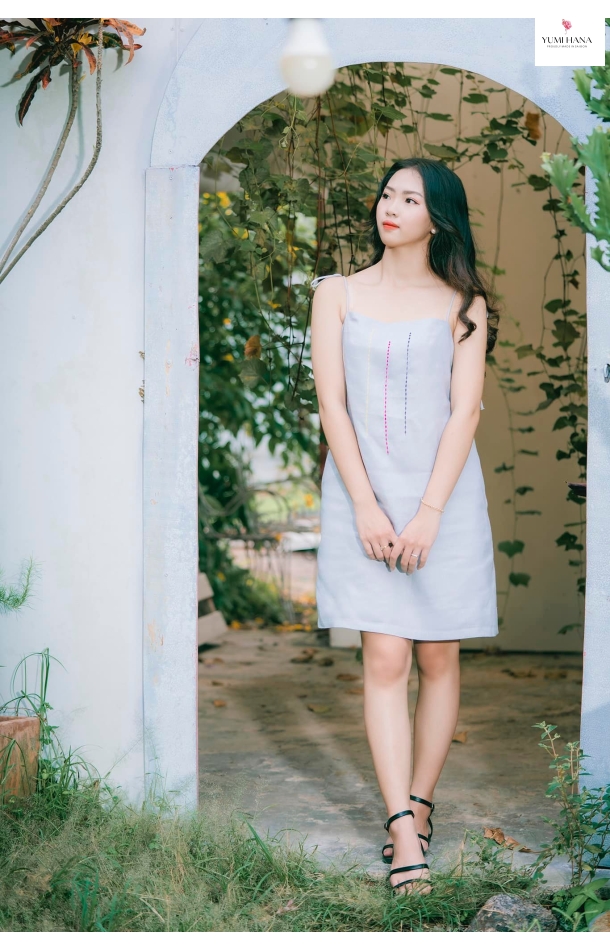 VÁY LINEN 2 DÂY BÚP BÊ Yumi Hana