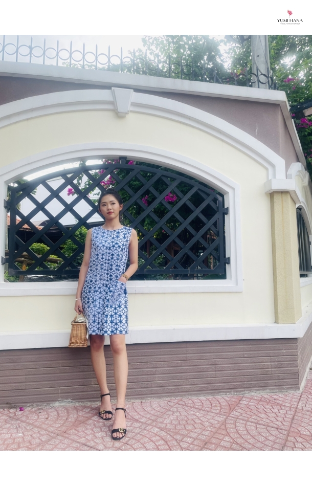 ĐẦM LINEN HOA VĂN ƯA NHÌN Yumi Hana