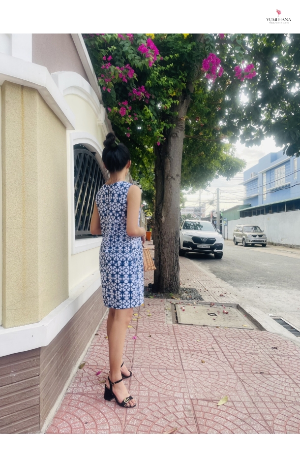 ĐẦM LINEN HOA VĂN ƯA NHÌN Yumi Hana
