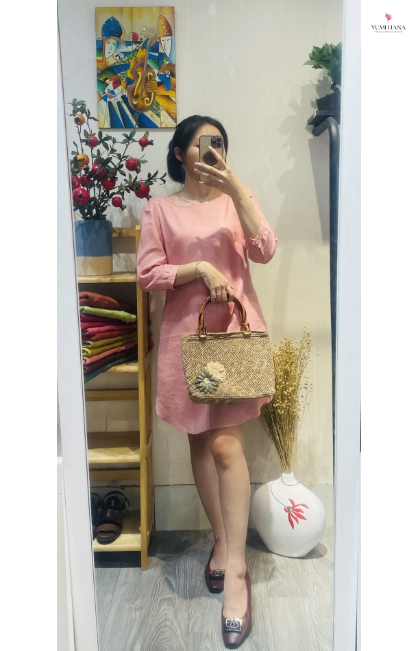 Đầm linen tay lỡ Yumi Hana  