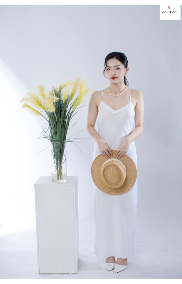 ĐẦM HAI DÂY THANH LỊCH NỀN VẢI XÉO